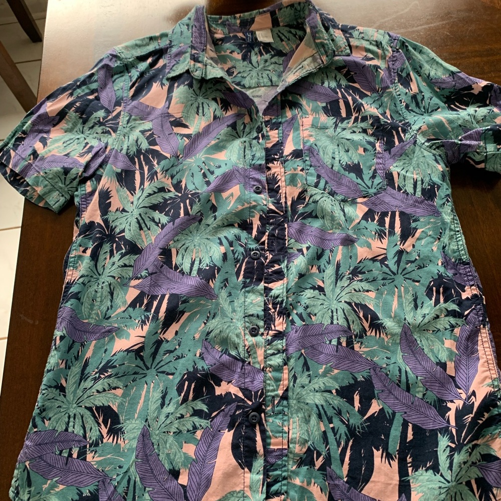 Tropical Print Men's Shirt